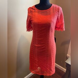 Nanette Lepore Dress Women's Size 4 Embroidered Lace Cotton Blend - NWT